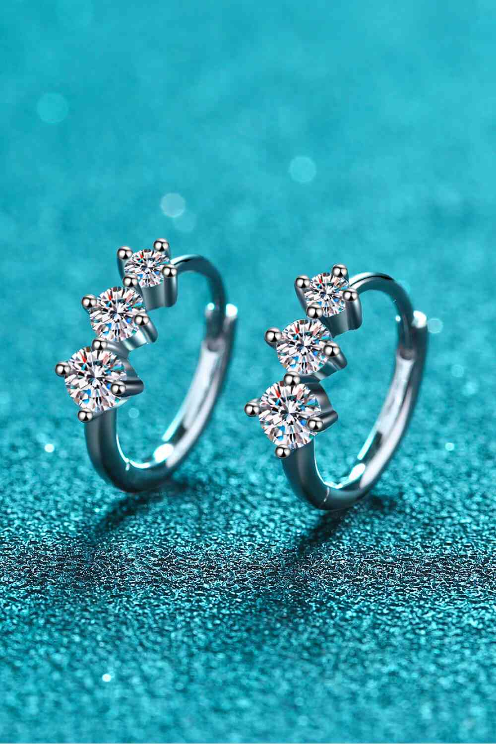 Radiant Rhapsody Moissanite Huggie Earrings