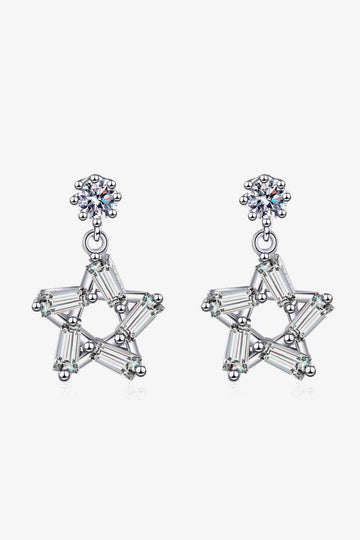 Twilight Sparkle Inlaid Moissanite Star Earrings