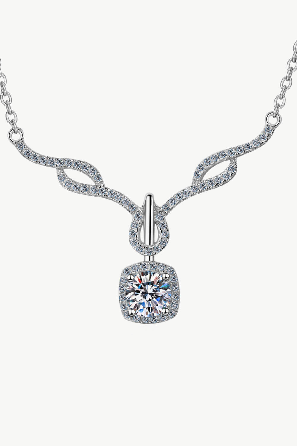 Renaissance Romance Moissanite Pendant Necklace