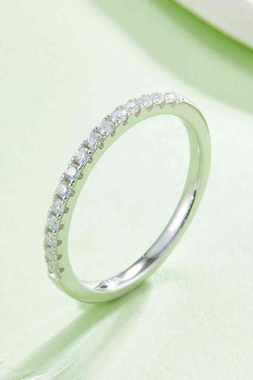 Celestial Symphony Moissanite Platinum Half-Eternity Ring