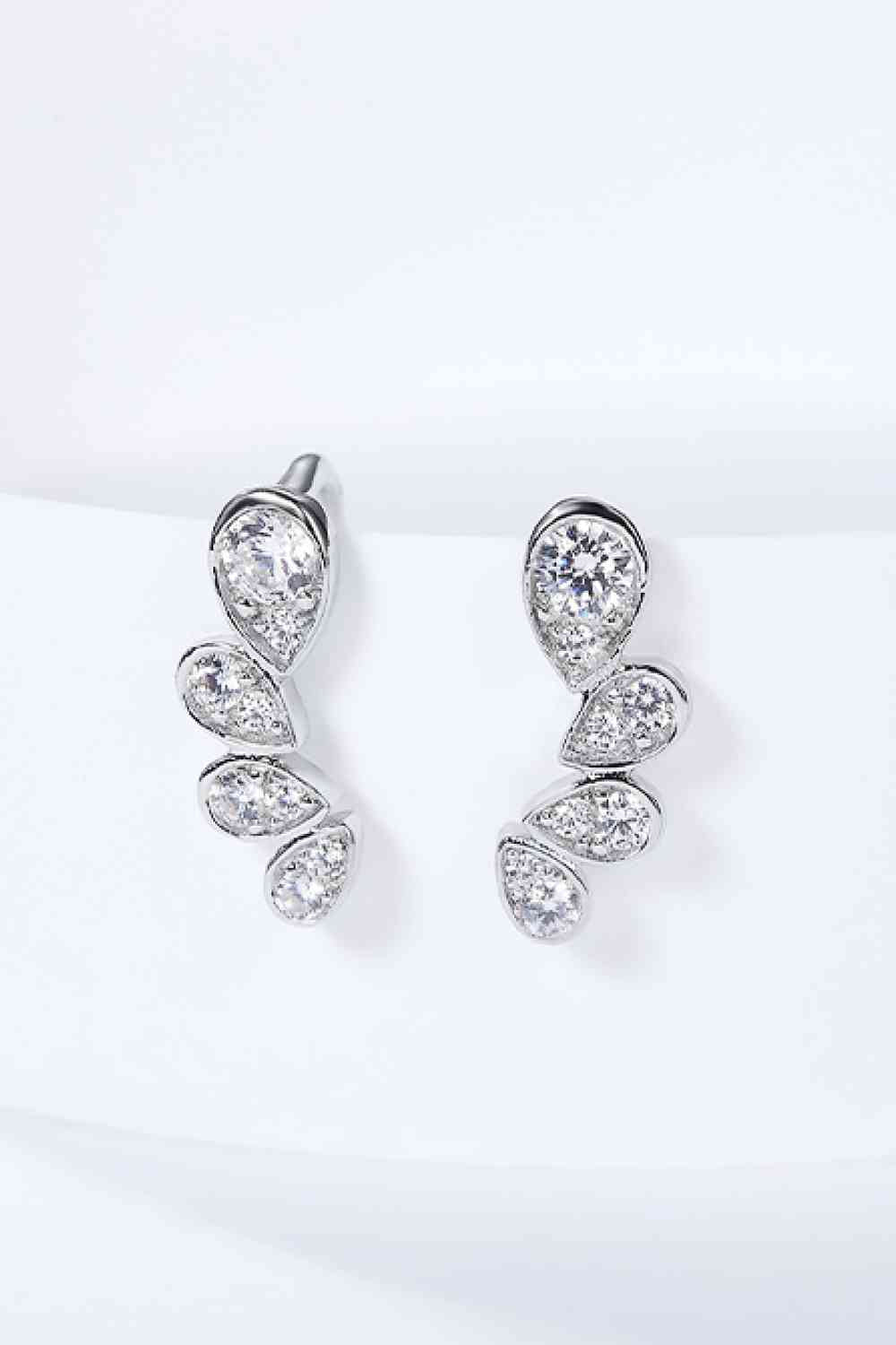 Ethereal Embrace Pear Shape Moissanite Earrings