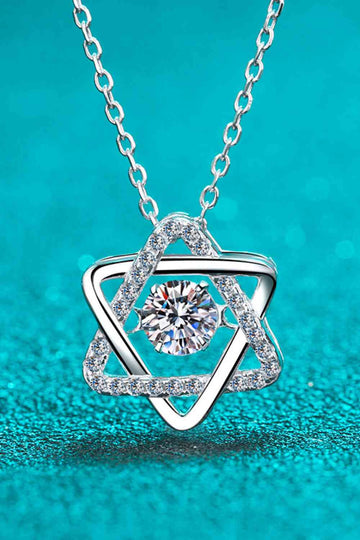 Serene Solstice Moissanite Chain-Link Necklace