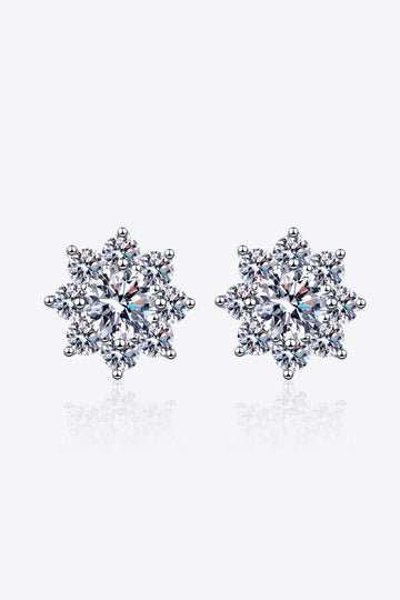 Stardust Symphony 1 Carat Moissanite Flower Earrings