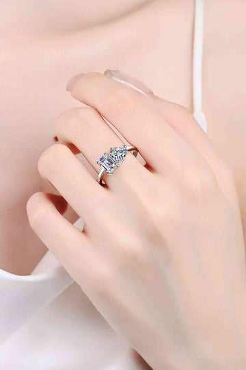 Radiant Elegance Heart 2 Carat Moissanite Ring