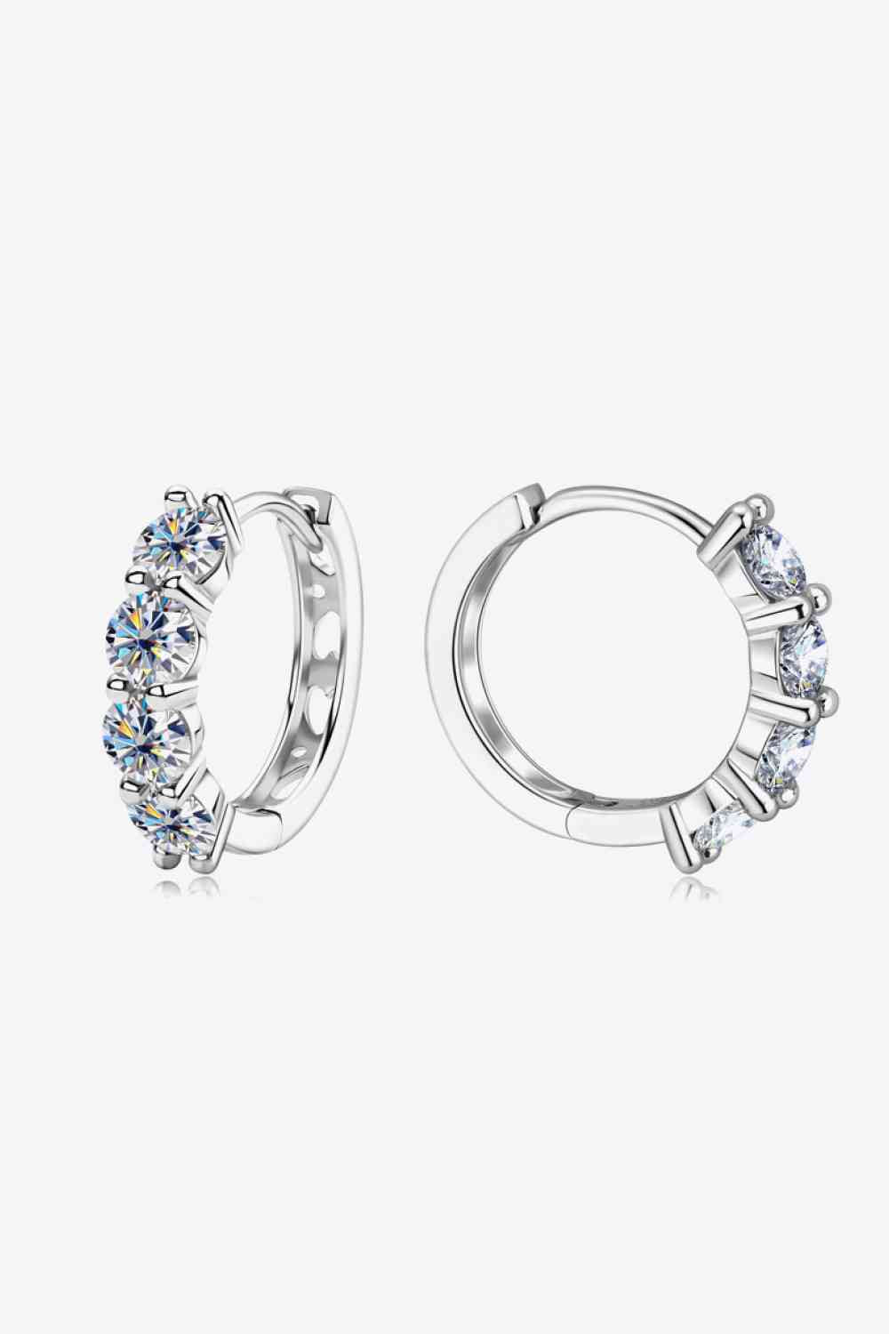 Twilight Treasures 2.4 Carat Moissanite Huggie Earrings