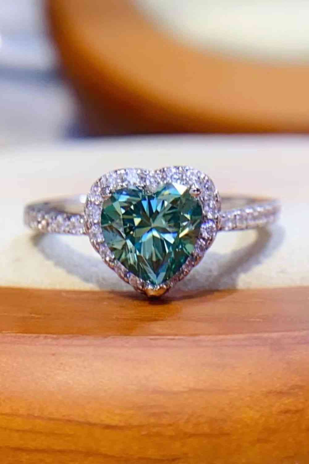 Celestial Elegance 1-Carat Moissanite Heart Ring