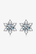 Celestial Grace 2 Carat Moissanite Floral Stud Earrings