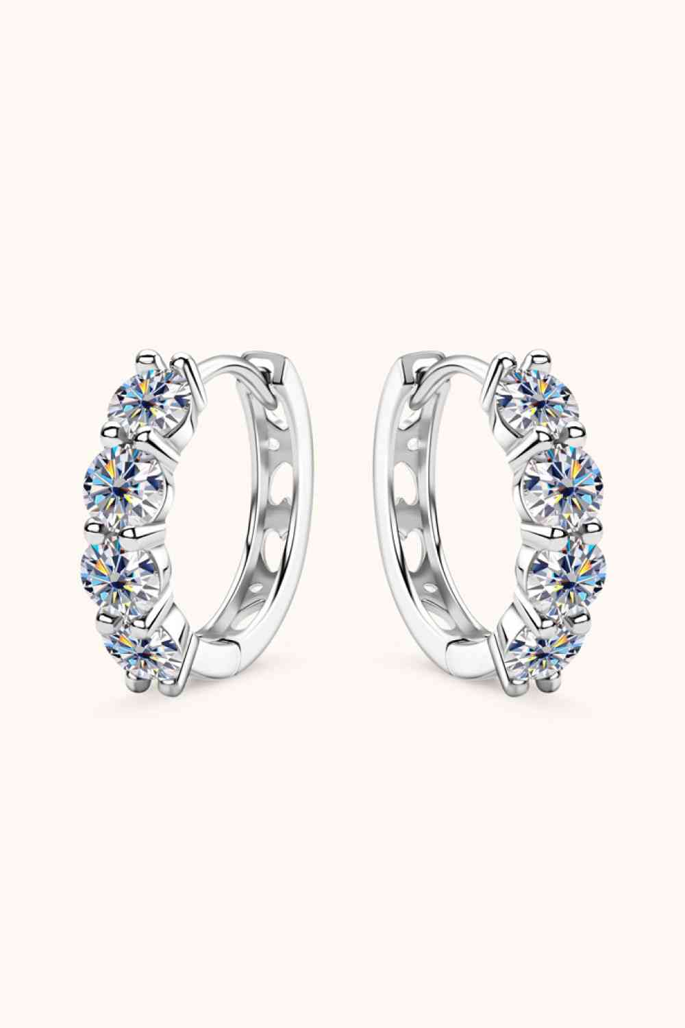 Twilight Treasures 2.4 Carat Moissanite Huggie Earrings