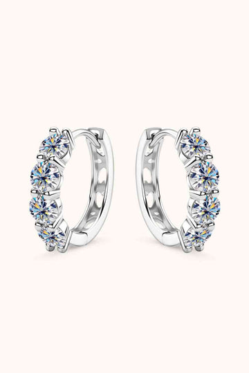 Twilight Treasures 2.4 Carat Moissanite Huggie Earrings