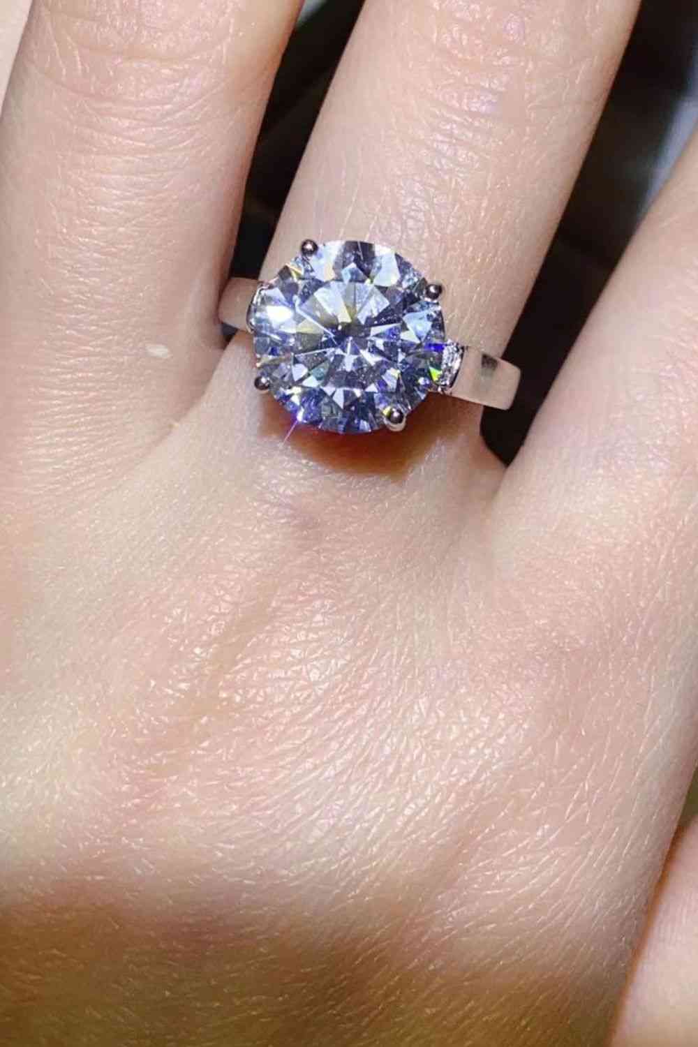 Ethereal Elegance 5 Carat Moissanite Platinum Ring