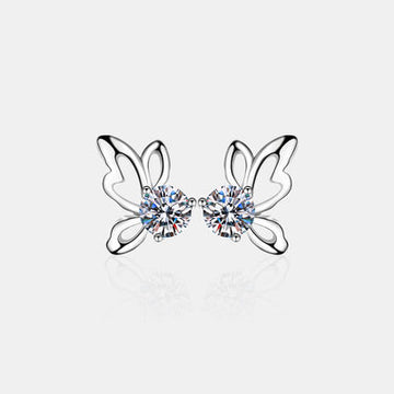 Luminescent Lullaby 1 Carat Moissanite Butterfly Shape Earrings