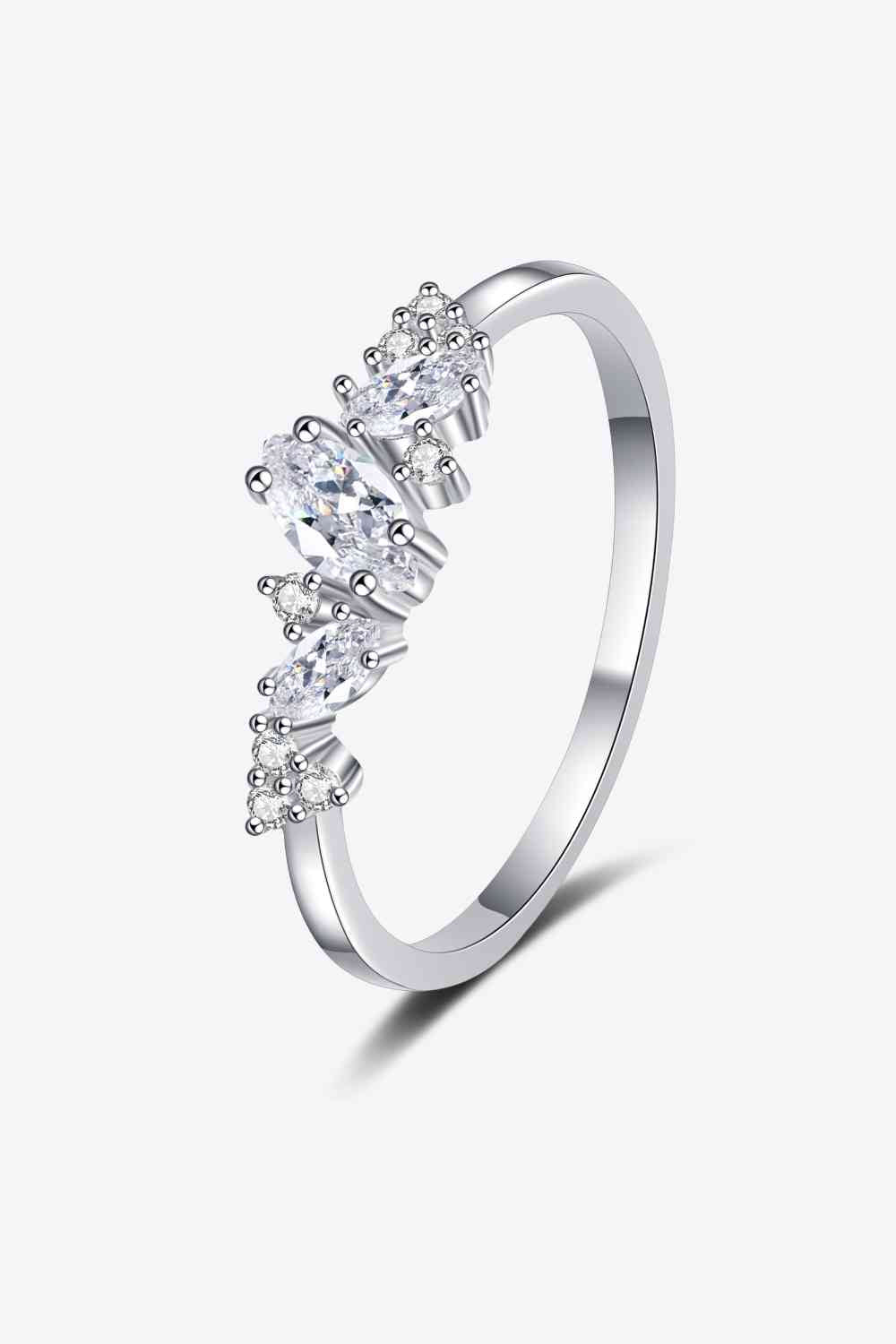 Radiant Reflection Adored Moissanite Ring