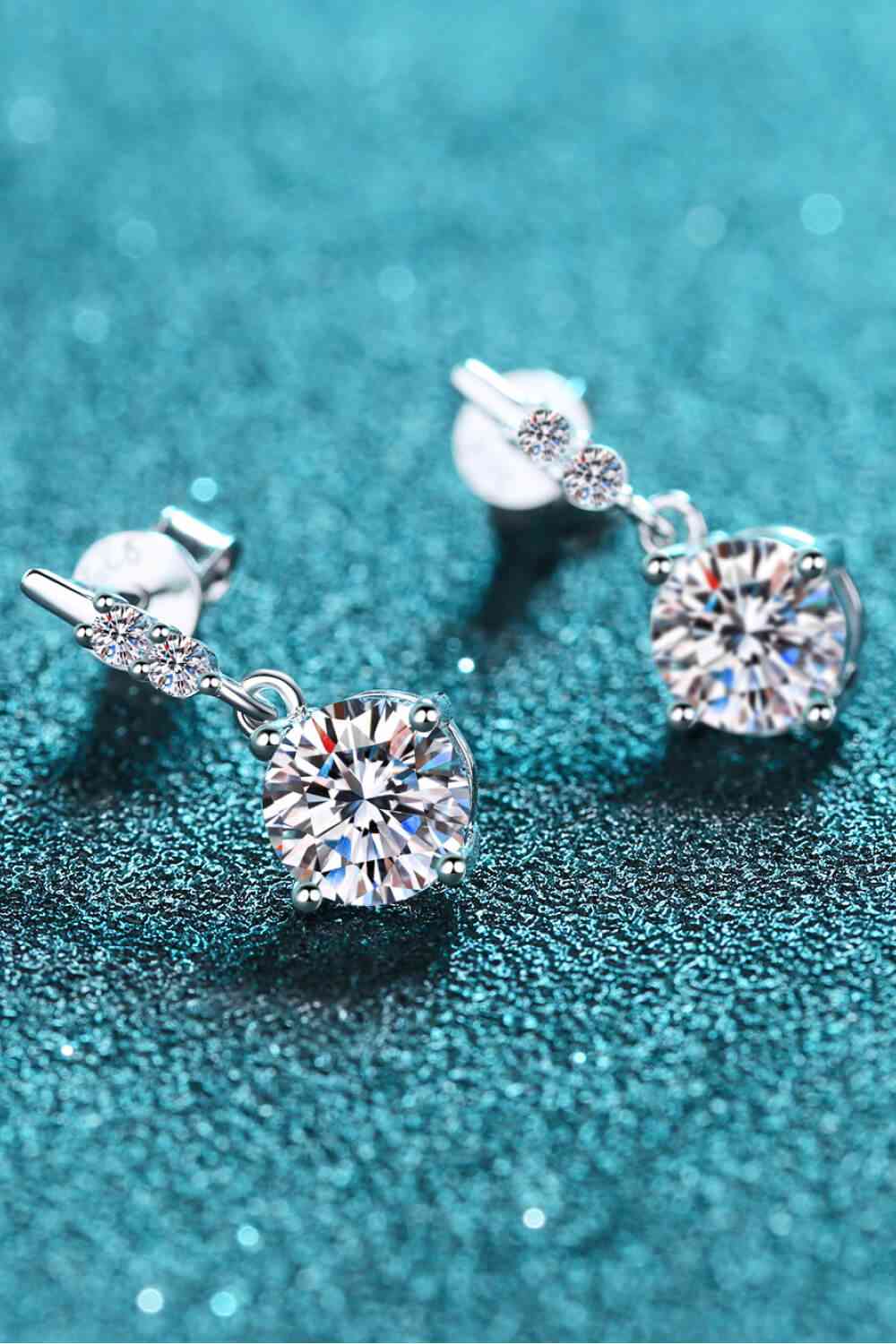 Dazzling Dreamscape 1 ct Moissanite Drop Earrings