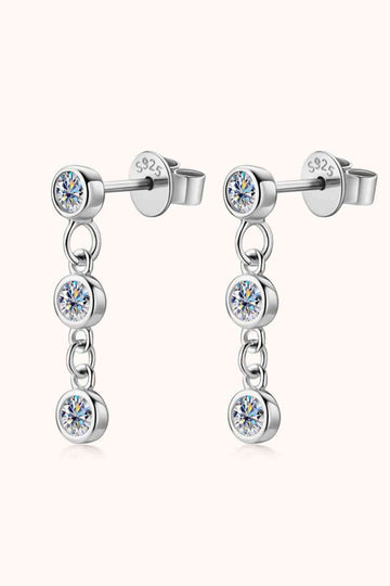 Celestial Radiance Moissanite Drop Earrings