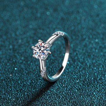 Tranquil Tides 1 Carat Moissanite White Gold Ring