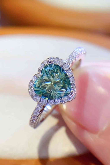 Celestial Elegance 1-Carat Moissanite Heart Ring