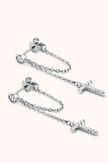 Heavenly Horizon Moissanite Cross Earrings