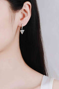 Celestial Charm Moissanite Triangle Drop Earrings