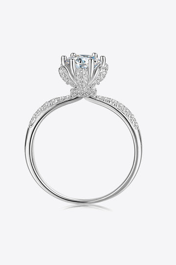 Enigmatic Euphoria 6-Prong Platinum Solitaire Ring 1 Carat Moissanite