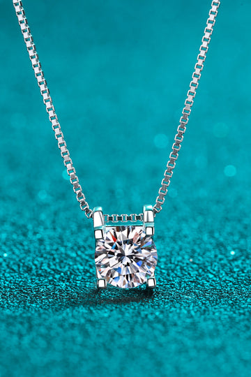 Aurora Borealis 1 Carat Moissanite Chain Necklace