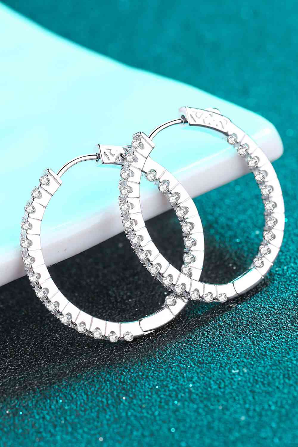 Radiant Radiance Moissanite Hoop Earrings