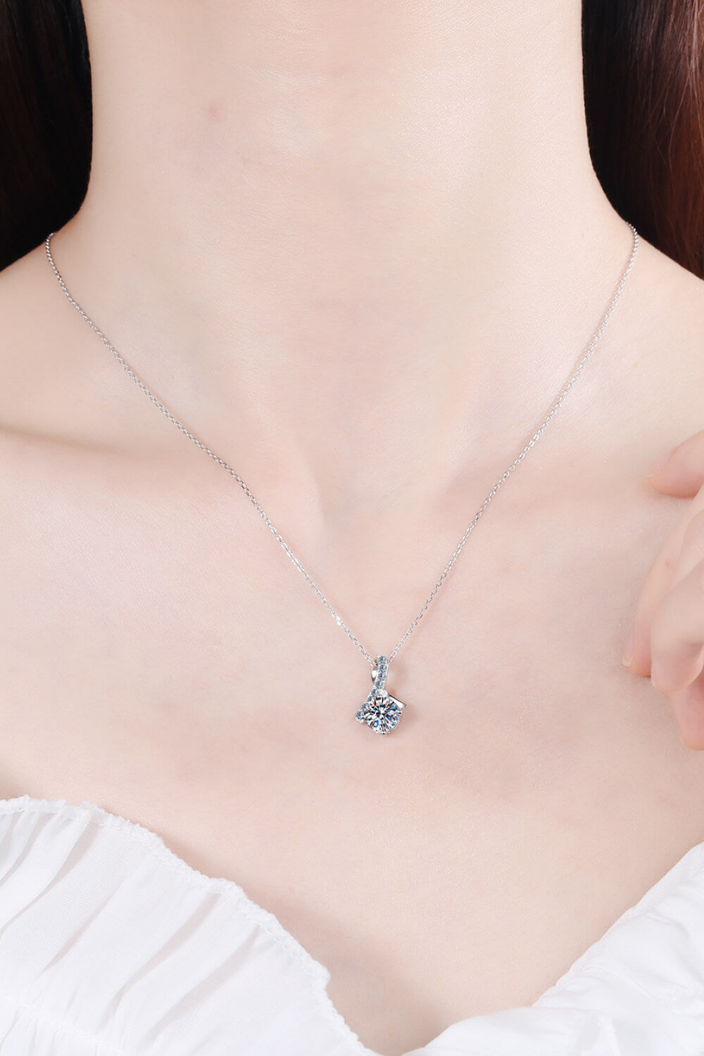 Celestial Cascade Moissanite Pendant Necklace