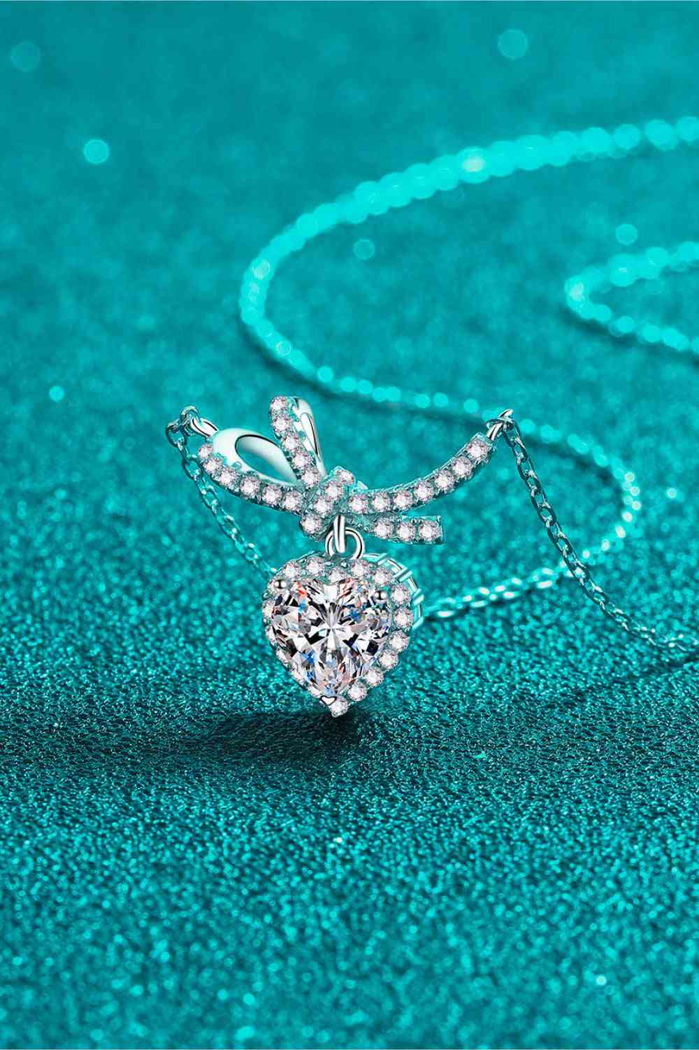 Enchanted Embers 1 Carat Moissanite Heart Pendant Necklace