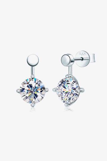 Divine Harmony Adored 4 Carat Moissanite Drop Earrings