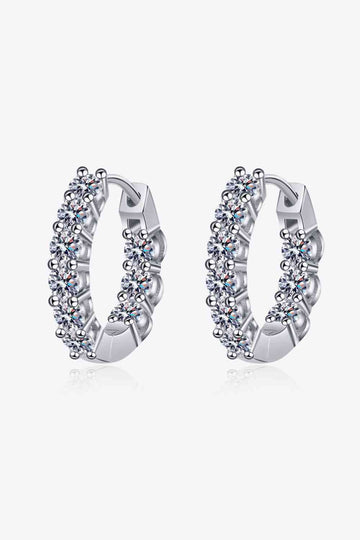 Whispering Willow 1.8 Carat Moissanite Hoop Earrings