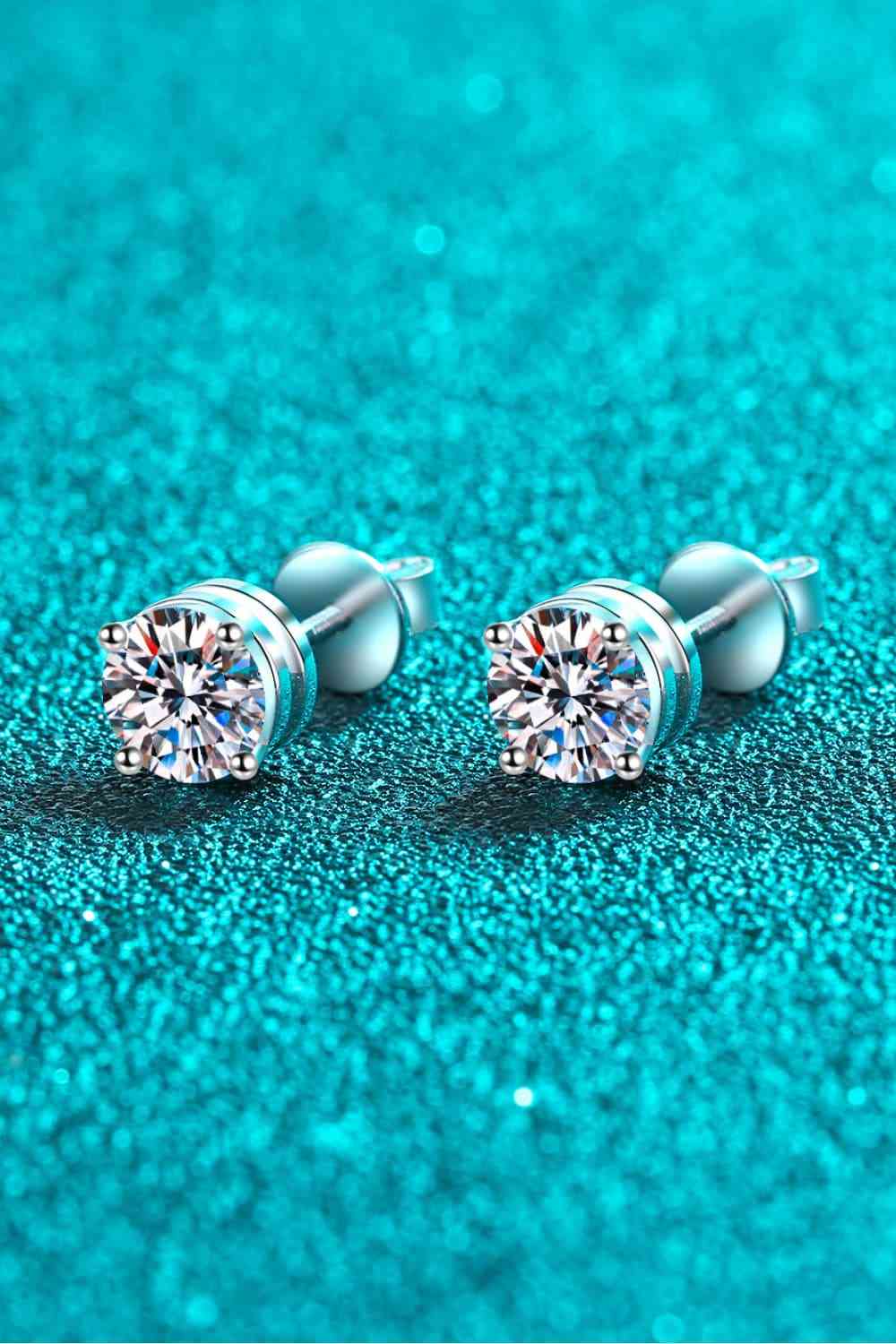 Twilight Tranquility 2 Carat Moissanite Stud Earrings