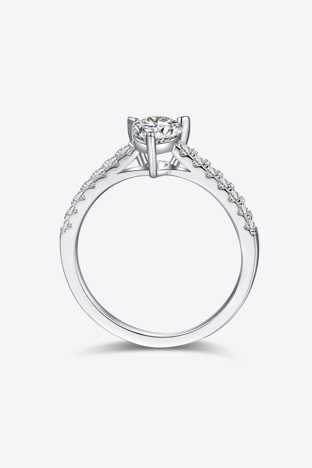 Luminous Dreams 1 Carat Moissanite Platinum Ring