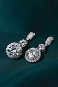 Enchanted Eternity Carat Moissanite Platinum Drop Earrings