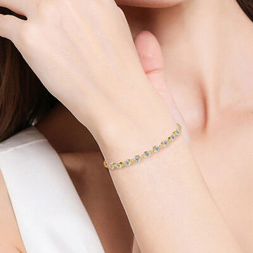 Ethereal Glow Inlaid Moissanite Bracelet