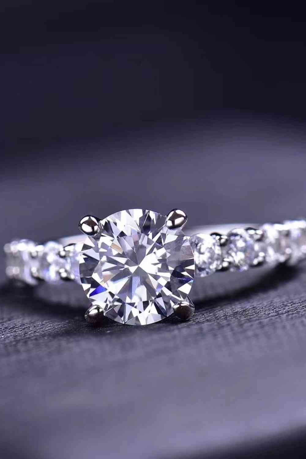 Radiant Reflections 2 Carat 4-Prong Moissanite Ring