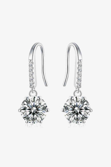 Enchanted Eternity 6-Prong Moissanite Drop Earrings