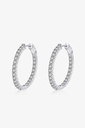 Radiant Radiance Moissanite Hoop Earrings