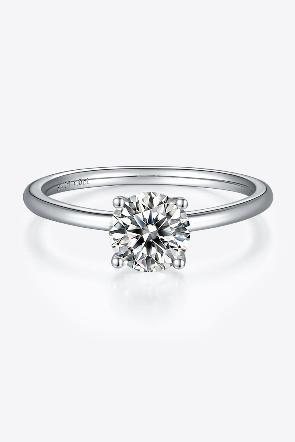 Radiant Reflections 1 Carat Moissanite Solitaire Ring