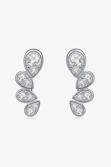 Ethereal Embrace Pear Shape Moissanite Earrings