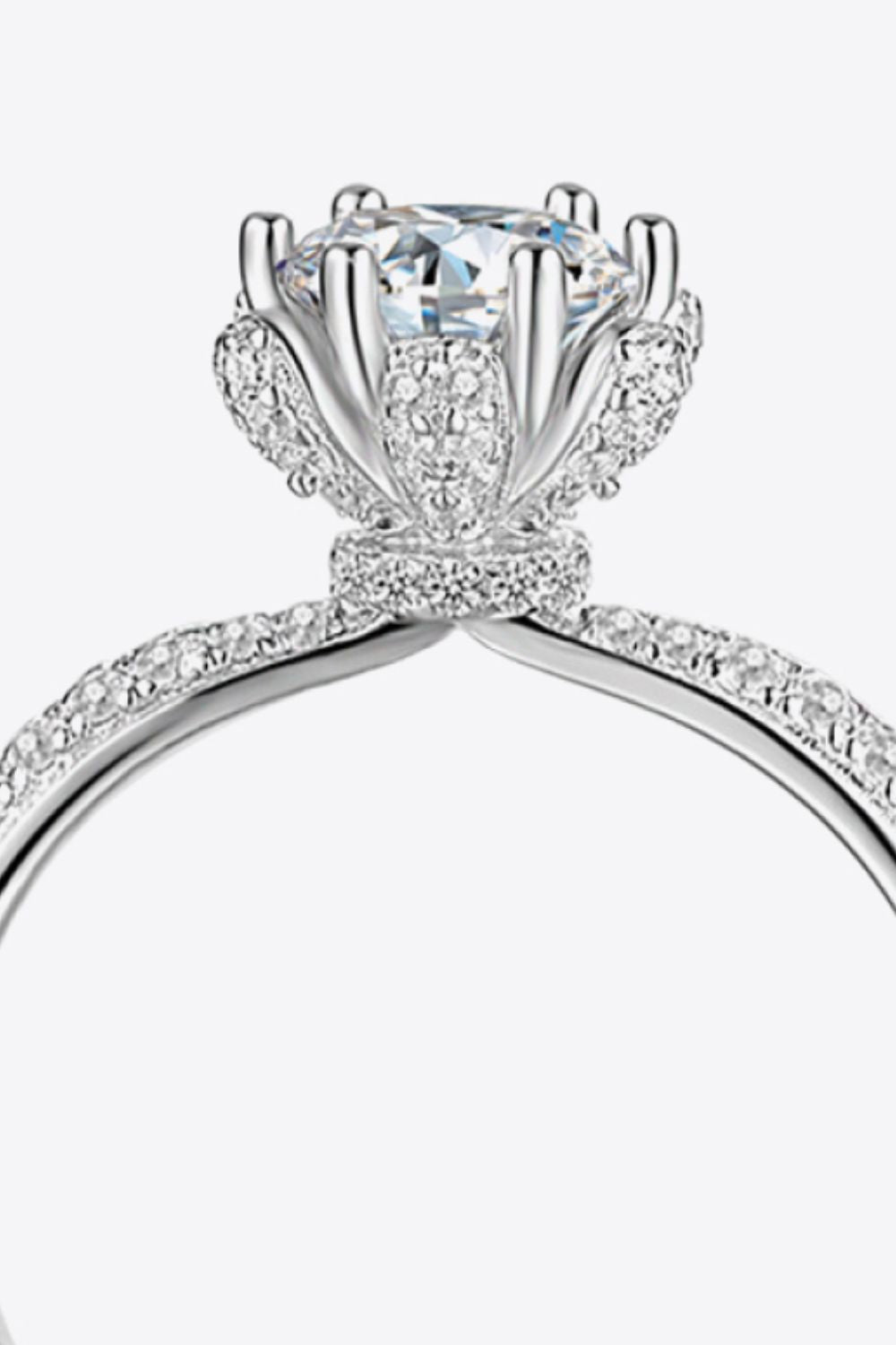 Enigmatic Euphoria 6-Prong Platinum Solitaire Ring 1 Carat Moissanite