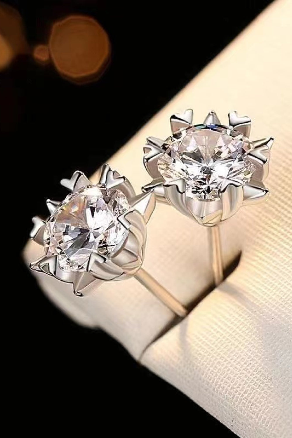 Stardust Sparkle 54 4 Carat Moissanite Stud Earrings