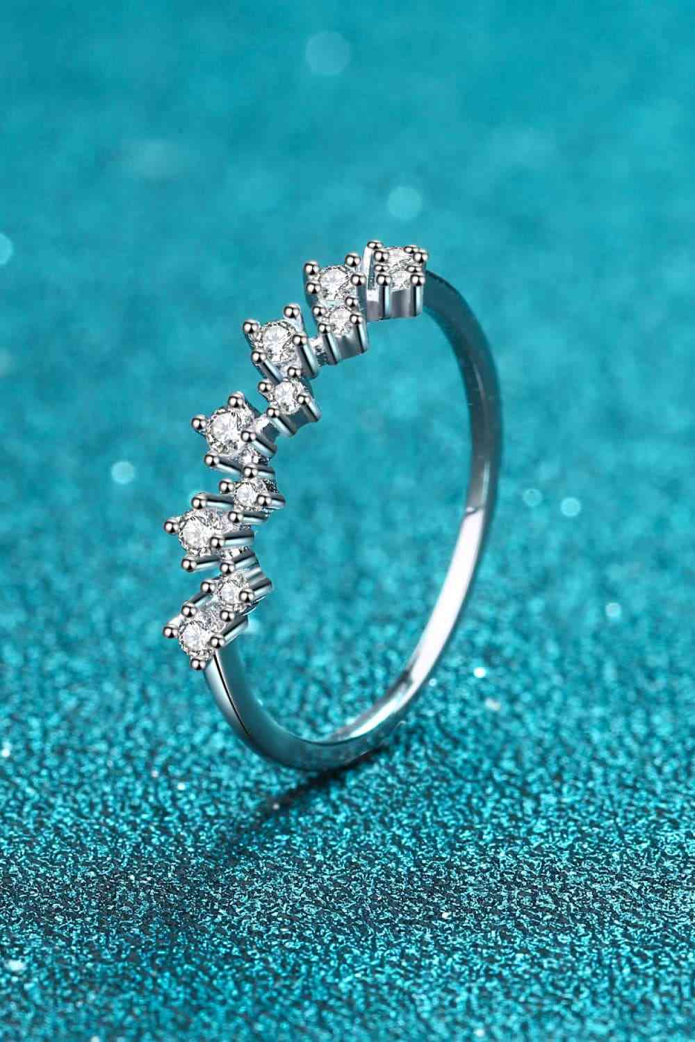 Radiant Reverie Moissanite Half-Eternity Ring