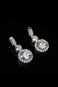 Enchanted Eternity Carat Moissanite Platinum Drop Earrings