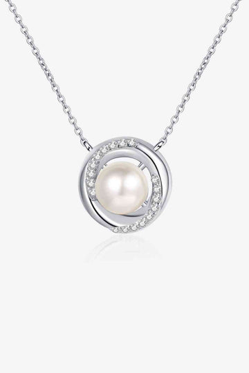 Dazzling Dreamscape Moissanite Pearl Necklace