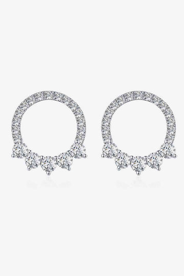 Ethereal Delight Moissanite Platinum Earrings