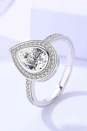 Whispering Whimsies Teardrop Moissanite Ring