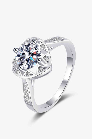 Serene Splendor Moissanite Heart Ring