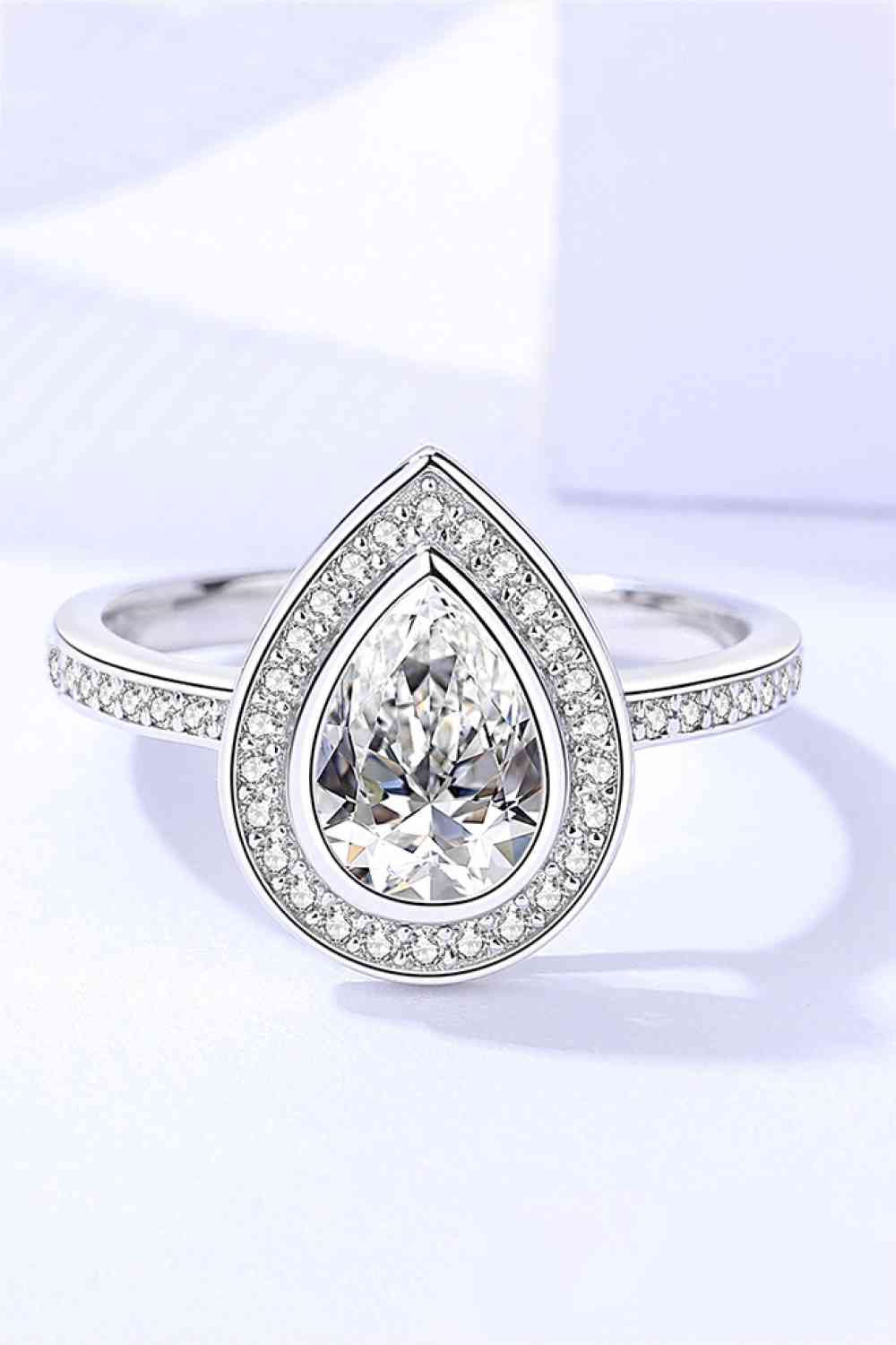 Whispering Whimsies Teardrop Moissanite Ring