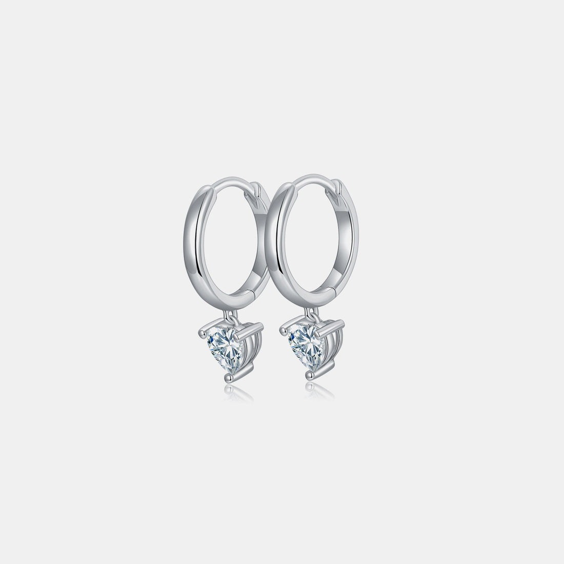 Twilight Treasures Moissanite Heart Earrings