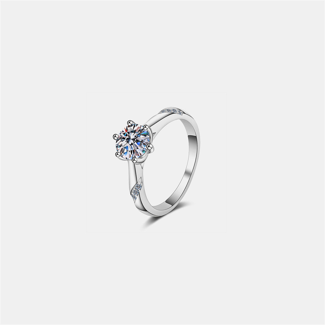 Tranquil Tides 1 Carat Moissanite White Gold Ring