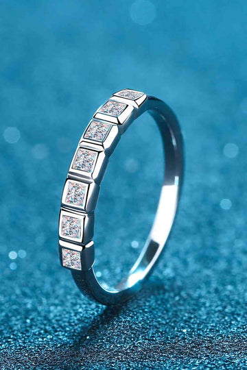 Ethereal Radiance Moissanite Half-Eternity Ring